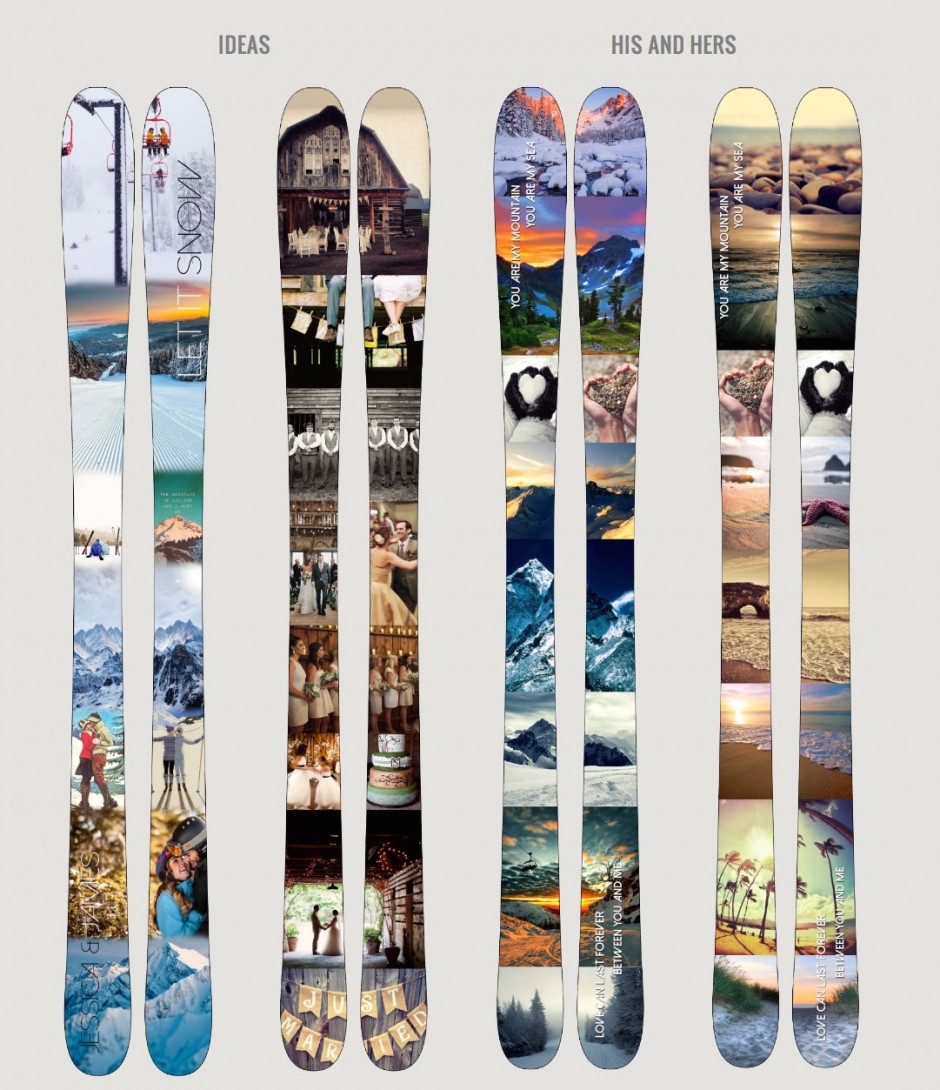 Custom Wedding Skis
