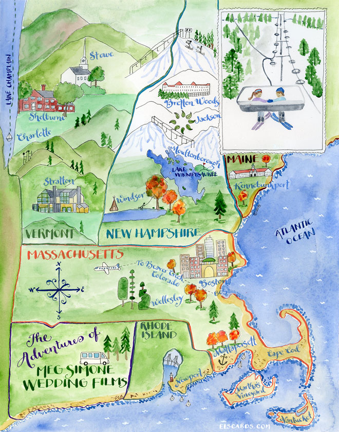 Love Always – Adventure Often!  My 2015 Wedding Film Adventures Map by El’s Cards