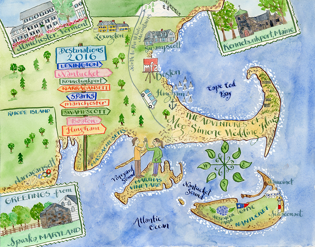 The Adventures of Meg Simone Wedding Films 2016 Map By El’s Cards